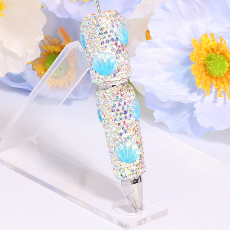wholesale 3pcs beadable pens DIY Shell Diamond Bead Pen